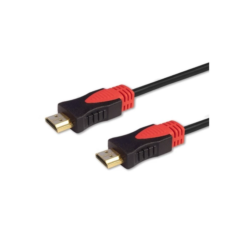 Cable HDMI SAVIO CL-95 1,5 m — HDMI Type-A a A, HDMI 2.0, 18 Gbit/s, 600 MHz, 4K@60Hz, contactos dorados, Ethernet, funda de PVC