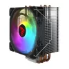 Disipador de CPU por aire SAVIO SAVGCOVORTEXX2ARGB con 4 heatpipes, ventilador ARGB de 120 mm, negro