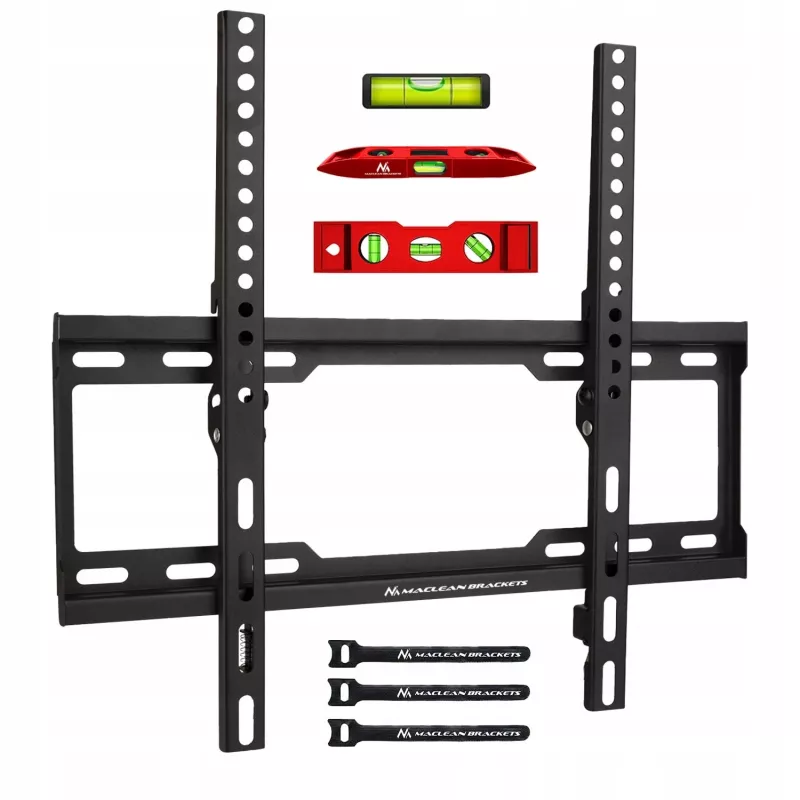 Soporte de pared para TV Maclean MC-412 32 -70 VESA 400x400 45kg inclinable universal ajustable nivel y accesorios de montaje