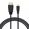 Cable Savio CL-40/M HDMI (M) - micro HDMI (M) con Ethernet, 2m, Negro