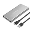 Carcasa de aluminio QOLTEC 51833 para SSD M.2, SATA a USB 3.0, compatible hasta 2 TB