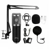 Micrófono para PC MEDIA-TECH MT397S — con cable, entrada XLR, 20–20000 Hz, 150 Ω, -32 dB, cable de 2,4 m, soporte de mesa, negro