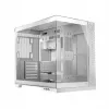 Caja PC MODECOM Volcano Panorama Midi Tower blanca — micro ATX, cristal templado, ARGB, USB-C, compatible con GPU de 400 mm