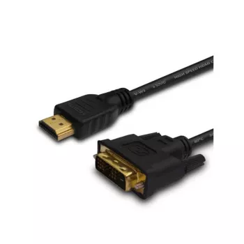 Cable adaptador de vídeo Savio CL-139 E 1,8 m DVI-A HDMI Type-A (estándar) Negro
