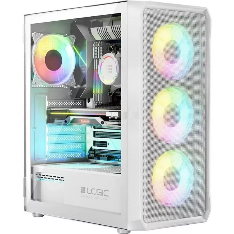 Carcasa Logic PORTOS ARGB MINIDI USB 3.0 Blanca