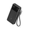 Batería externa con cable USB-C 20000 mAh 30W Negro