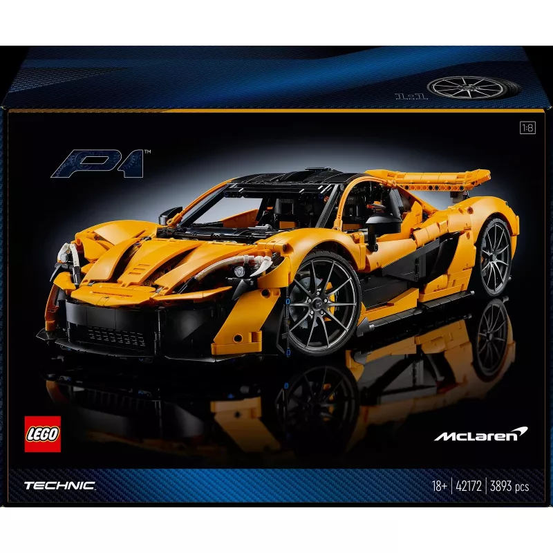 LEGO Technic 42172 McLaren P1 Set de coche modelo para adultos