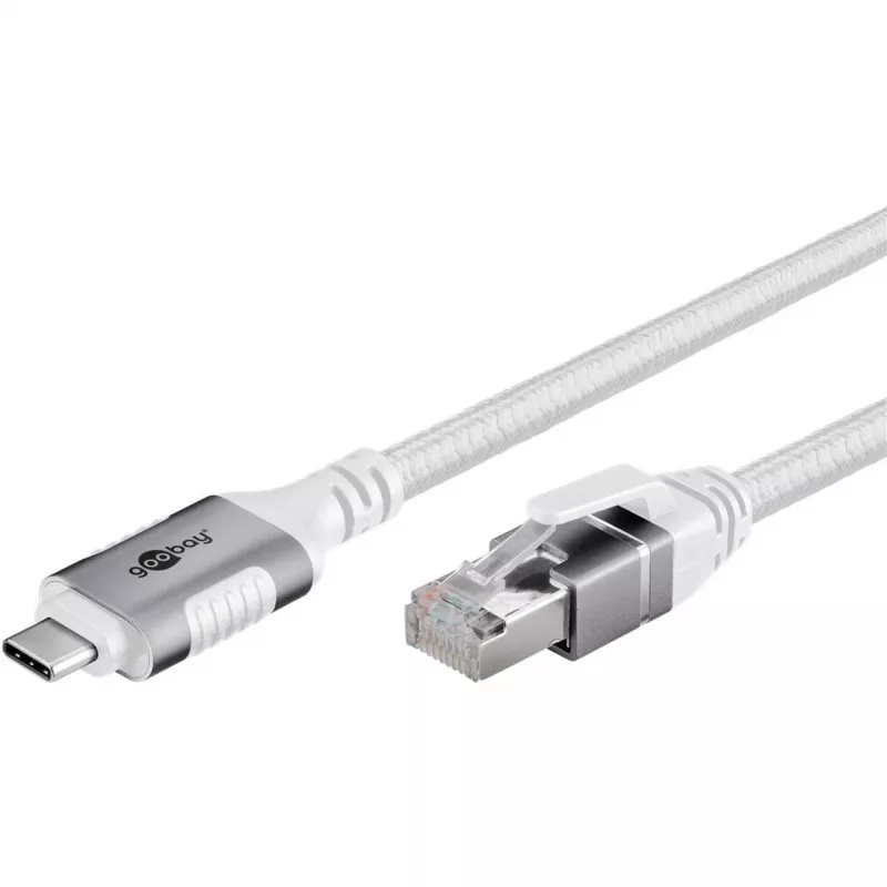 Goobay 74176 – cable adaptador de red USB 3.1 Type-C Gigabit Ethernet 2 m – tarjeta de red – 1.000 Mbit/s (74176)