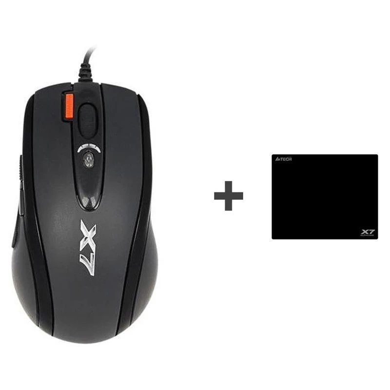 Ratón gaming A4Tech X-7120 USB Type-A ambidiestro 2000 DPI, 3 ms, con cable, negro