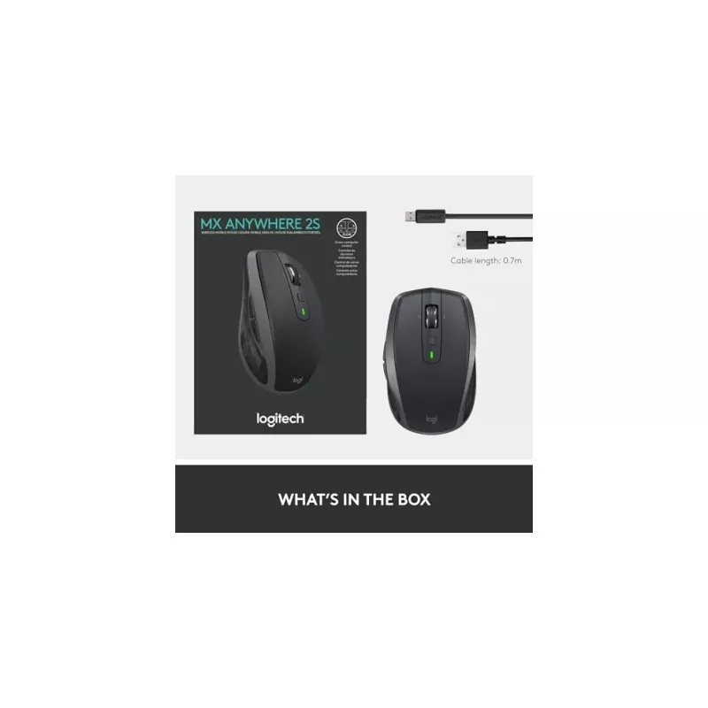 MX Anywhere 2S ratón inalámbrico/Graphite - BT - N/A