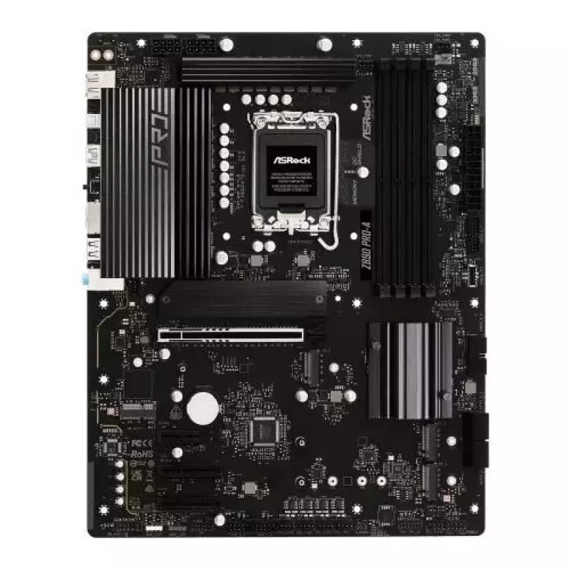 Placa base ASRock Z890 Pro-A ATX — Chipset Intel Z890, LGA 1851, DDR5, 4x DIMM, 256 GB, 2.5Gb LAN, PCIe Gen5