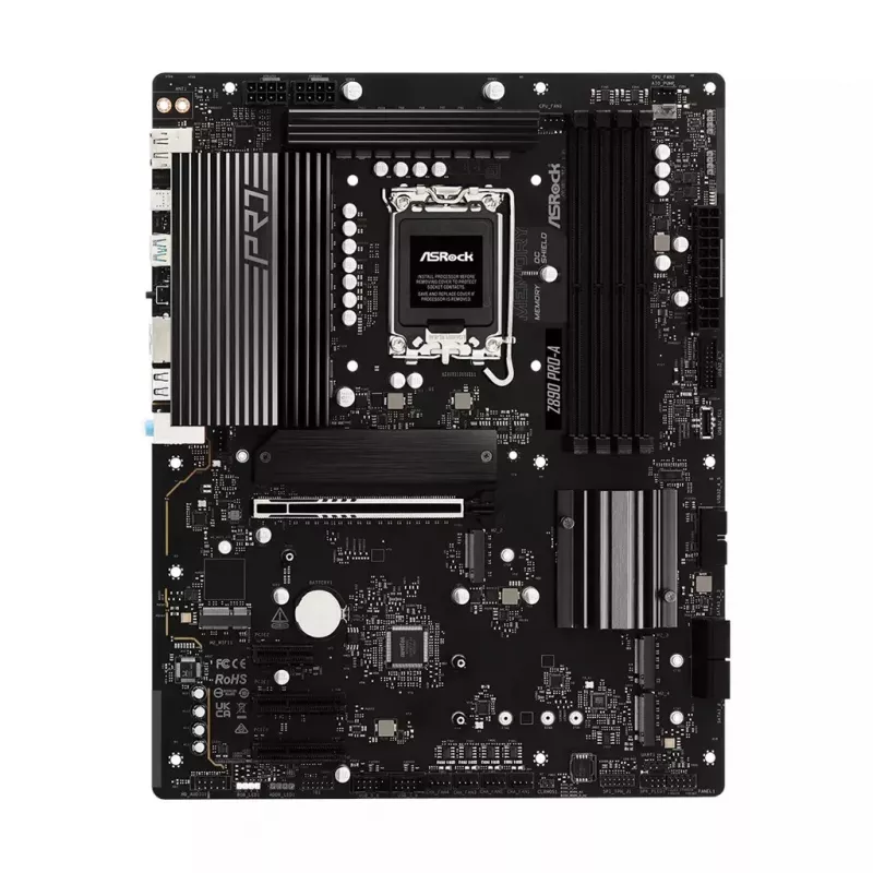 Placa base ASRock Z890 Pro-A ATX — Chipset Intel Z890, LGA 1851, DDR5, 4x DIMM, 256 GB, 2.5Gb LAN, PCIe Gen5