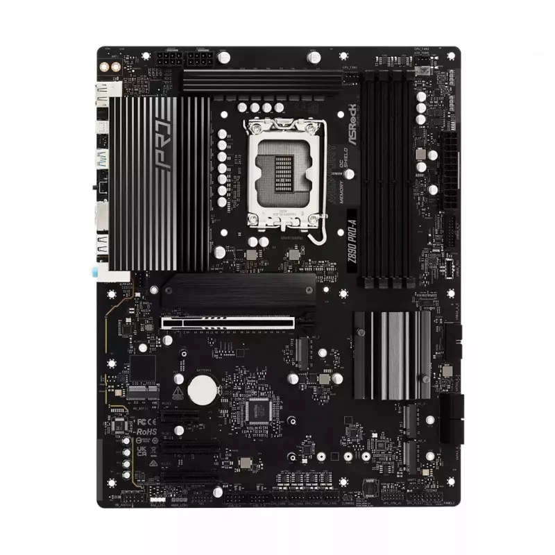 Placa base ASRock Z890 Pro-A ATX — Chipset Intel Z890, LGA 1851, DDR5, 4x DIMM, 256 GB, 2.5Gb LAN, PCIe Gen5