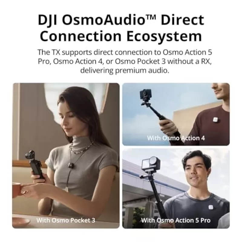 DJI Mic Mini (2 TX + 1 RX + estuche de carga) kit de micrófono inalámbrico - gris oscuro