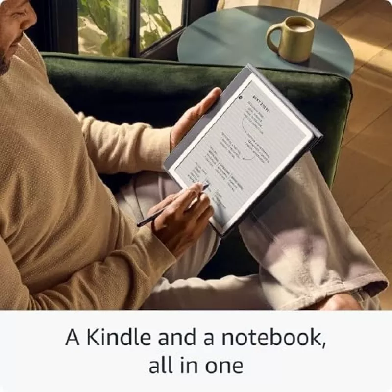 Amazon Kindle Scribe (2024) lector de libros electrónicos 64 GB, 10,2" sin reflejos, Wi-Fi, sin anuncios en la pantalla de bloqueo, con Premium Pen, Tungsten