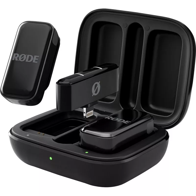 Sistema de micrófono inalámbrico Rode Wireless Micro Lightning — omnidireccional, 48 kHz, 24 bits, 100 m de alcance, 7 h de batería