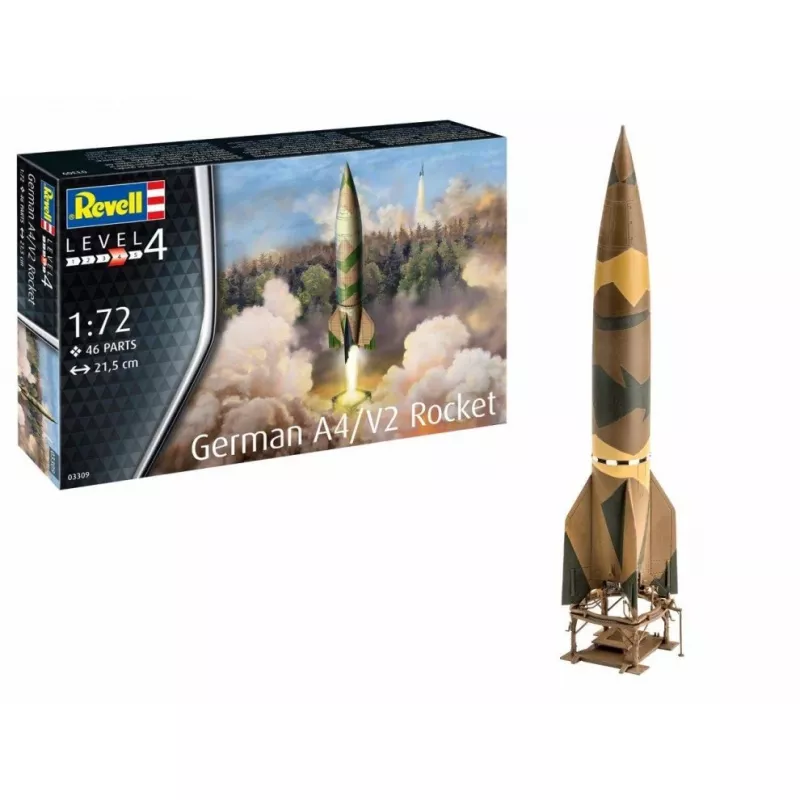 Maqueta de plástico REVELL Cohete A4/V2, escala 1:72, piezas para modelo de exposición