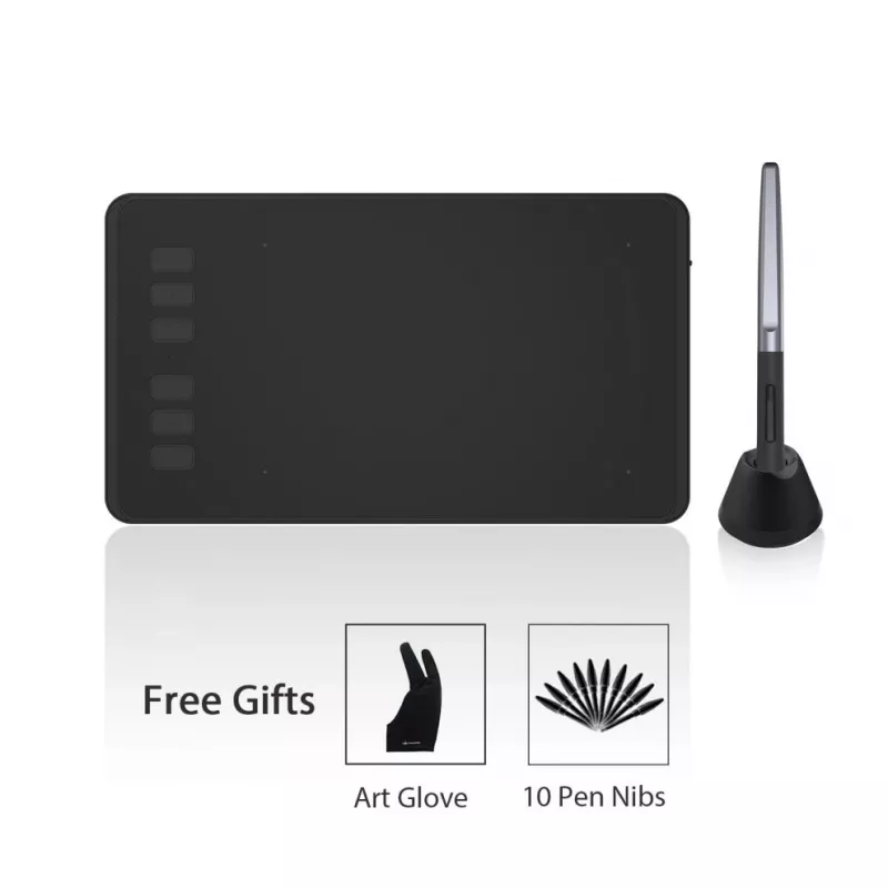 HUION H640P tableta gráfica 5080 lpi 160 x 99 mm USB negra