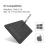 HUION H640P tableta gráfica 5080 lpi 160 x 99 mm USB negra