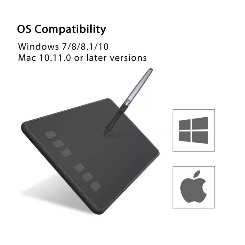 HUION H640P tableta gráfica 5080 lpi 160 x 99 mm USB negra