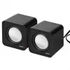Altavoz de PC de 2 vías Audiocore AC870 B — 3 W RMS, alimentación por USB con cable, entrada de 3,5 mm, 2.0 canales