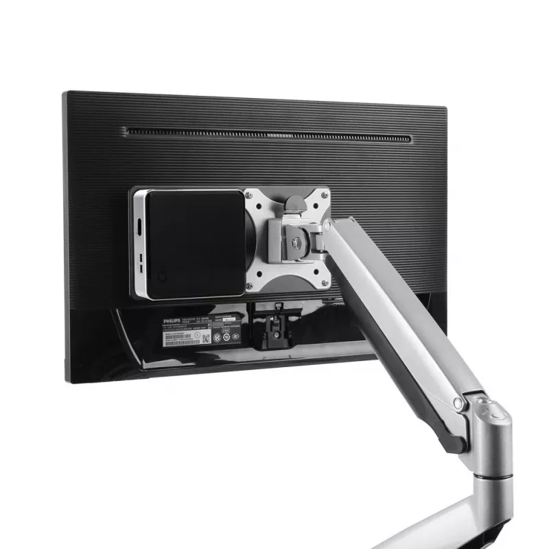 Maclean MC-721NUC soporte de ordenador VESA para Mac Mini CPU PC con montaje en cabecera