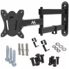 Soporte de pared para TV/monitor Maclean MC-417 totalmente articulado 13-32 30kg máx. VESA 100x100 negro con pintura en polvo soporte universal distancia a la pared ajustable giratorio inclinable