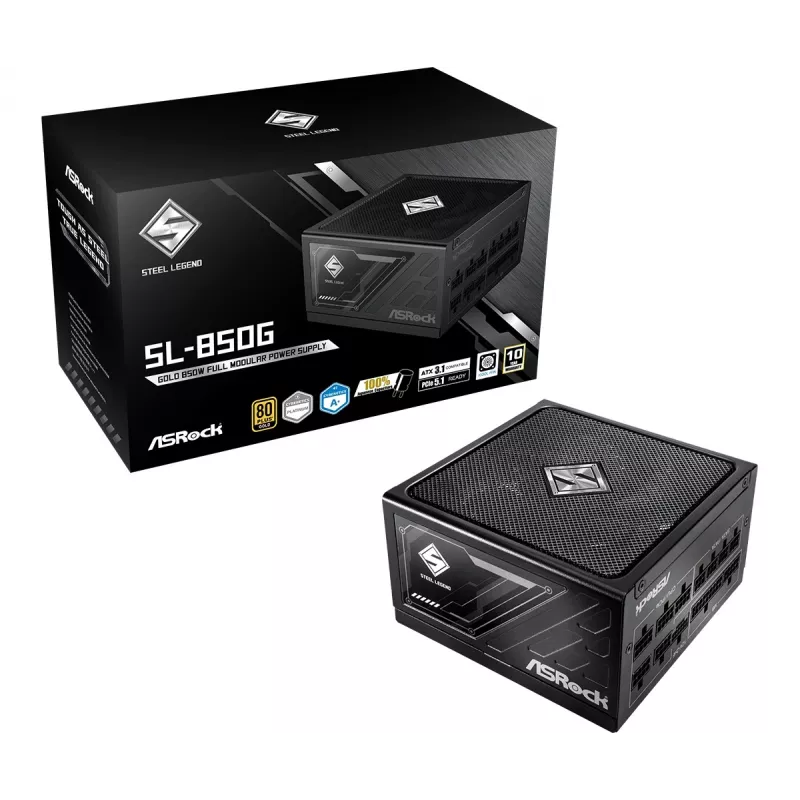 ASRock SL-850G Steel Legend fuente de alimentación 850 W 20+4 Pin ATX ATX B