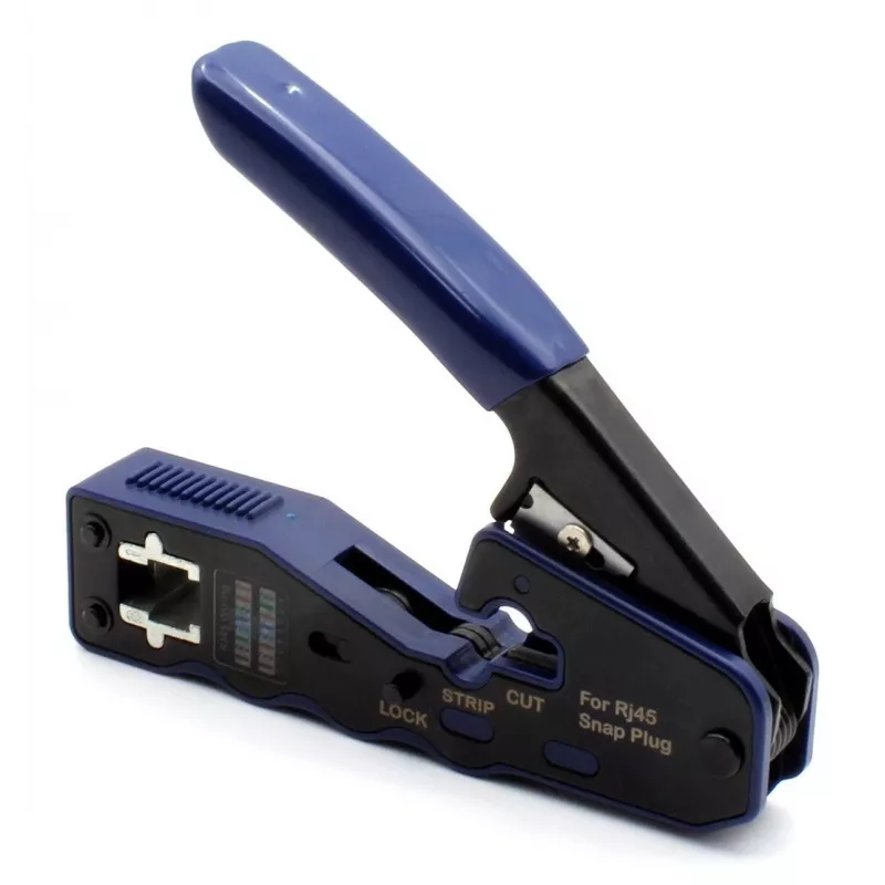 Crimpadora para conectores pasantes RJ45 (8P8C) cat.5e/cat.6
