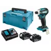 Makita DTD173RTJ atornillador de impacto a batería, 3600 rpm, con baterías, cargador y maletín, azul/negro