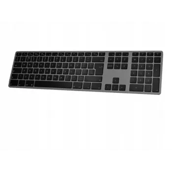 Teclado inalámbrico Matias FK418BTLB-UK — aluminio, retroiluminado, Space Gray