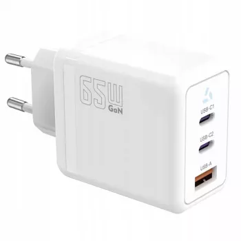 Cargador TB AZTBXUL3USB65WW — 65W USB-C Power Delivery con 2 conectores (1x USB-C, 1x USB-A)