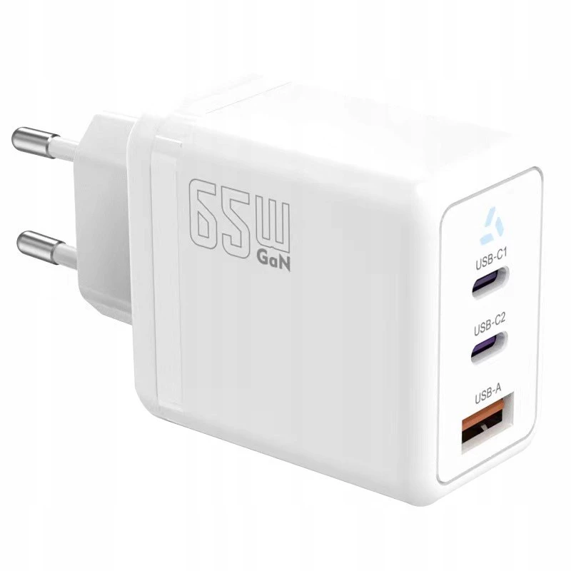 Cargador TB AZTBXUL3USB65WW — 65W USB-C Power Delivery con 2 conectores (1x USB-C, 1x USB-A)