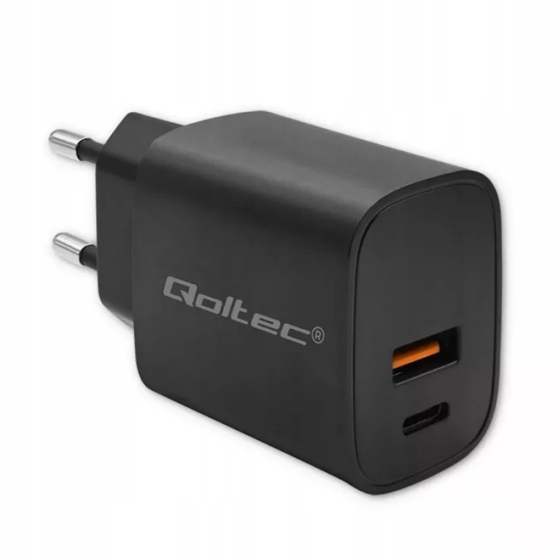 Fuente de alimentación QOLTEC 52377 GaN 30W salida 5–20V para dispositivos portátiles