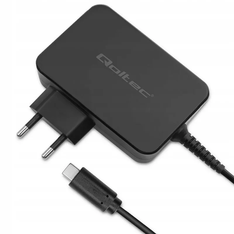 Cargador rápido turbo Qoltec PD 120W | 5-28V | 3-4.5A | USB-C | negro