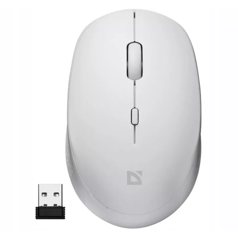 Ratón inalámbrico con clic silencioso AURIS MB-027 800/1200/1600 DPI blanco