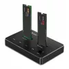 Qoltec 52274 Base de acoplamiento para SSD M.2 | NVMe | SATA | USB-C | DUAL 2 x 2TB