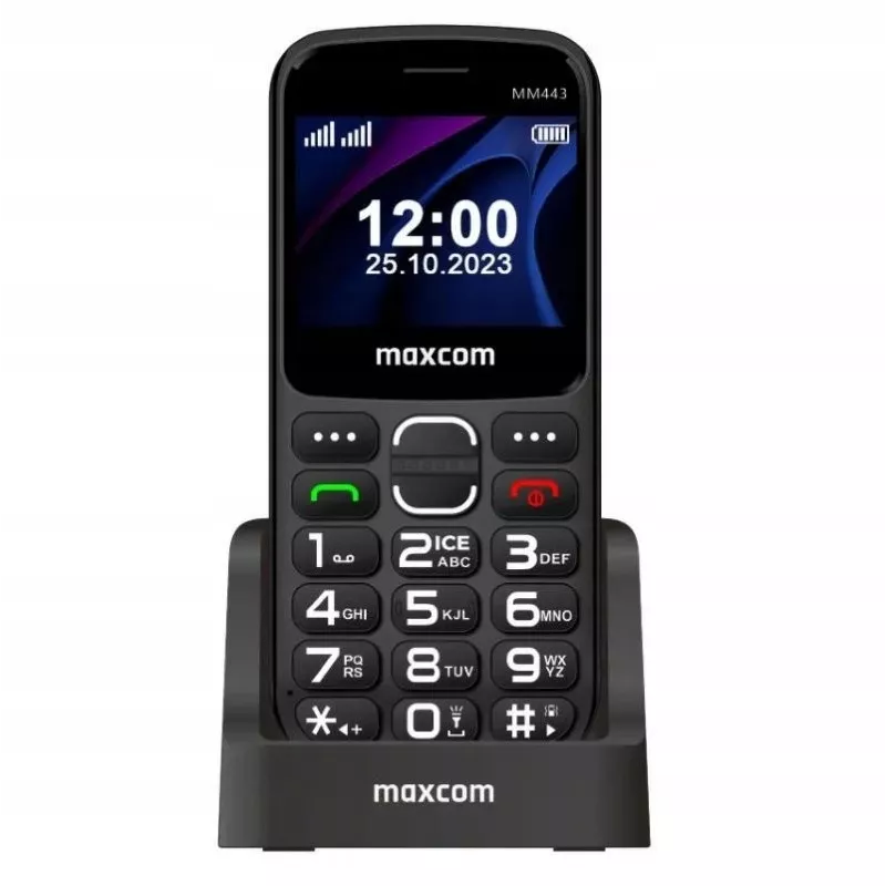 Maxcom Comfort MM443 S Nabjacou Stanicou ierna/negro