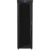 Lanberg FF01-8047-12BL armario rack de suelo de 19 pulgadas 47U, 800x1000 mm, puerta de cristal, LCD, IP20, para montar, negro