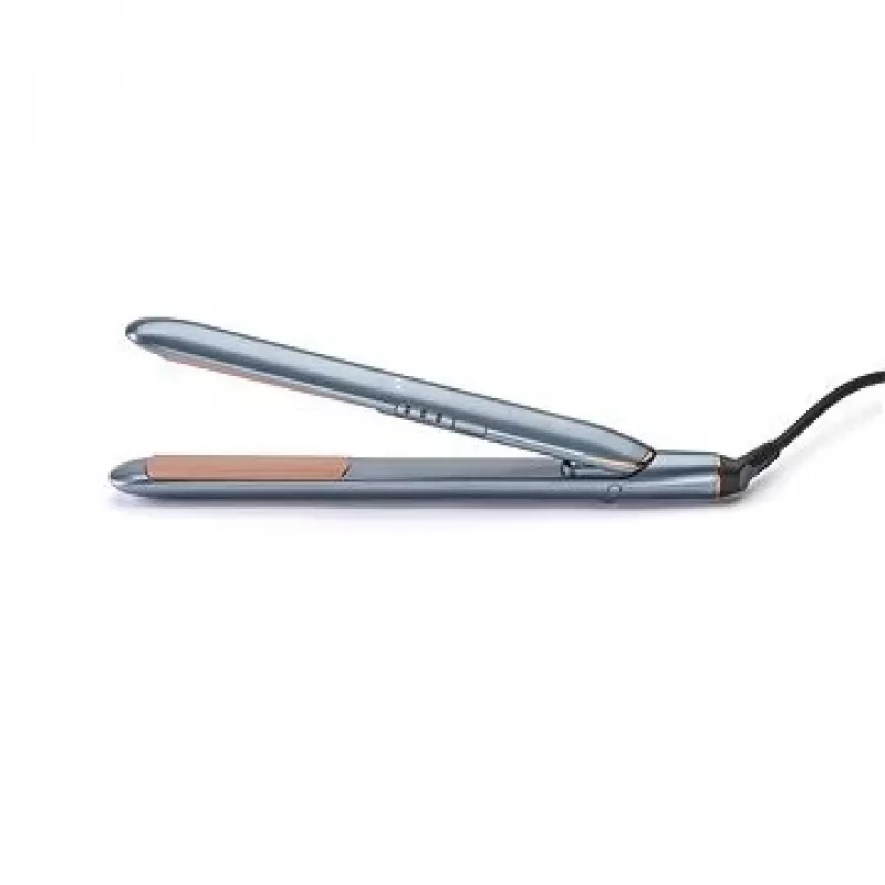 Plancha de pelo BABYLISS ST484E — placas cerámicas, tecnología Warm, 230 V, cable de 3,3 m, negro/oro