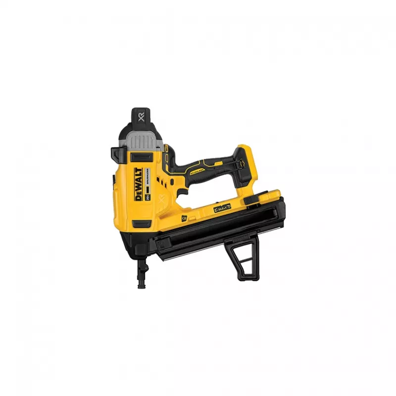 DeWALT DCN890N-XJ XR clavadora inalámbrica de 18 V para hormigón, sin escobillas, cargador angular, clavos de 13–57 mm, Ø 2,6 mm, sin batería, negro/amarillo