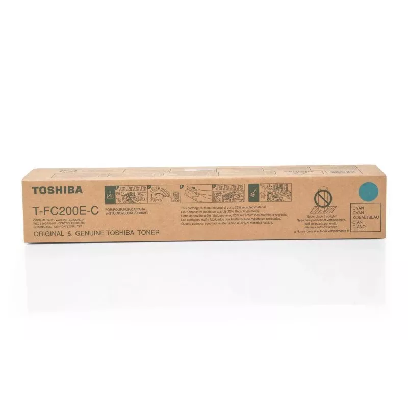 Toshiba T-FC200EC cartucho de tóner, cian (6AJ00000119/6AJ00000259), para e-Studio 2500AC