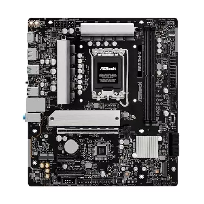ASRock B860M-X placa base, Intel B860, LGA 1851, micro ATX, DDR5