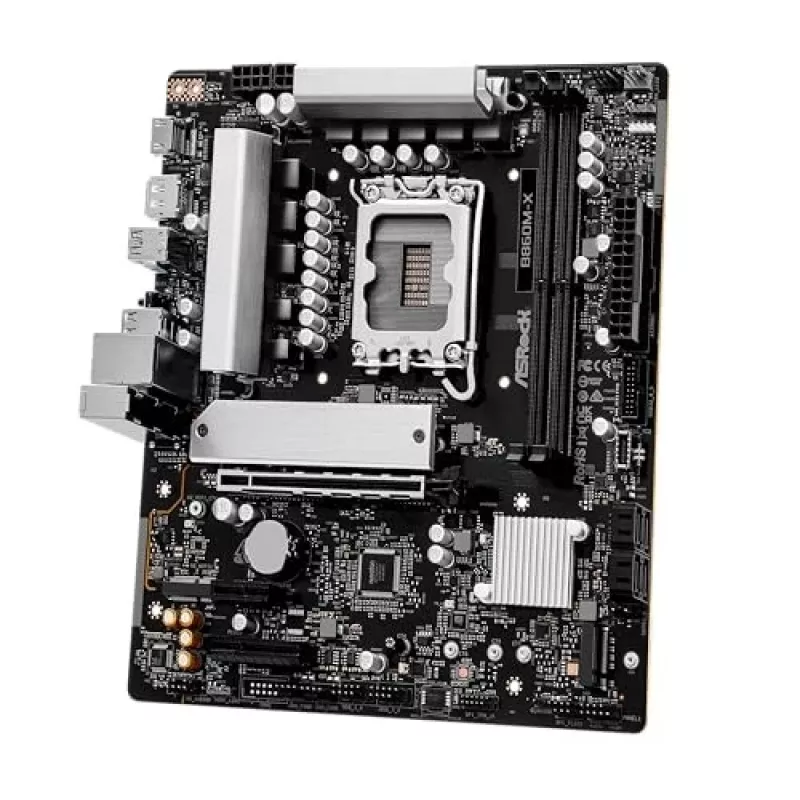 ASRock B860M-X placa base, Intel B860, LGA 1851, micro ATX, DDR5
