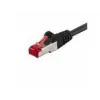 Wentronic Goobay Cable de parcheo CAT 6, S/FTP (PiMF), negro, 5 m - LSZH libre de halógenos, cobre (68700)
