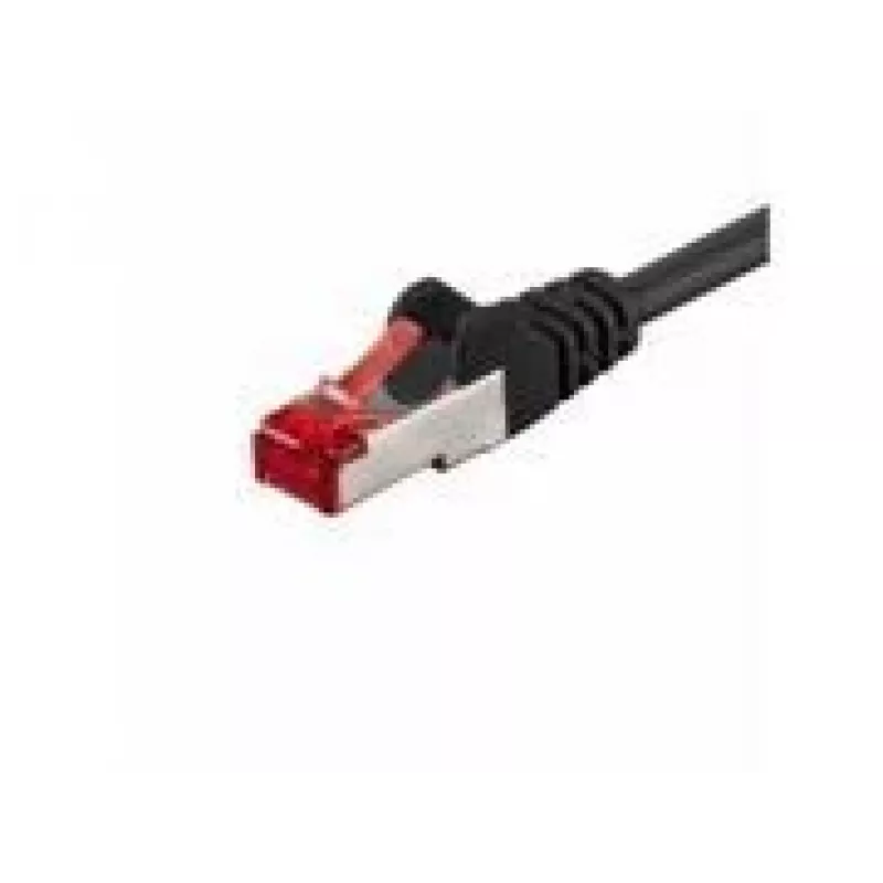 Wentronic Goobay Cable de parcheo CAT 6, S/FTP (PiMF), negro, 5 m - LSZH libre de halógenos, cobre (68700)