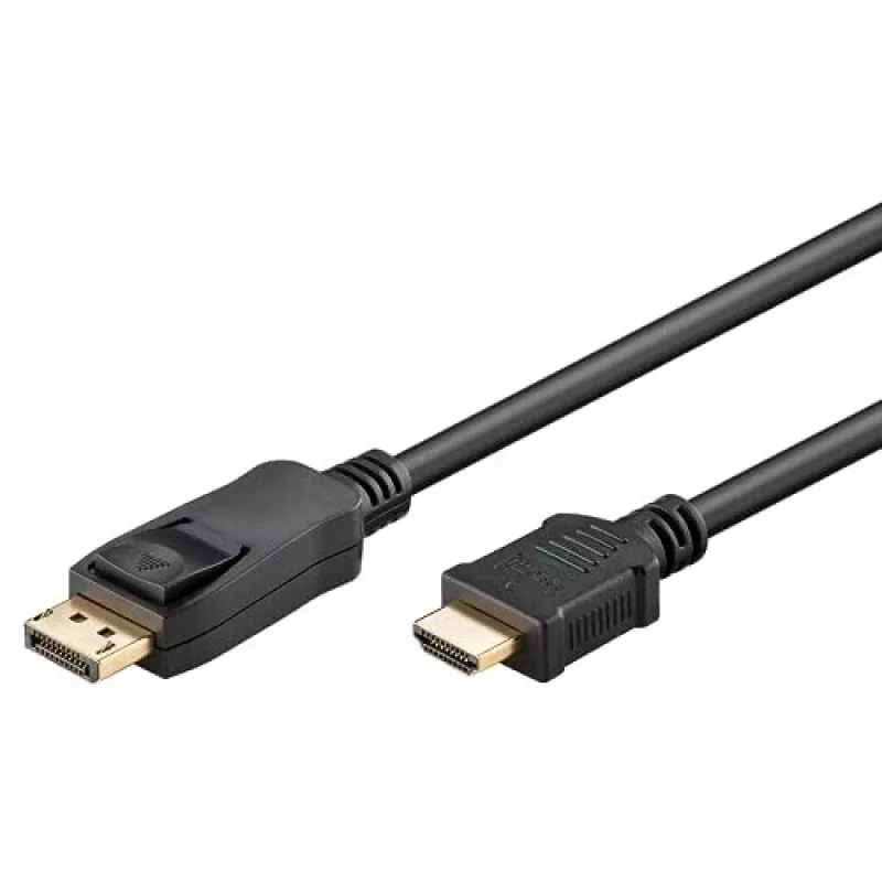 Cable Adaptador DisplayPort 1.2 a HDMI 1.4 4K @ 30Hz / Cable HDMI Ultra High Speed / Conector Macho Dorado para una Transmisión de Señal Impecable / Portátil