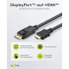 Cable Adaptador DisplayPort 1.2 a HDMI 1.4 4K @ 30Hz / Cable HDMI Ultra High Speed / Conector Macho Dorado para una Transmisión de Señal Impecable / Portátil
