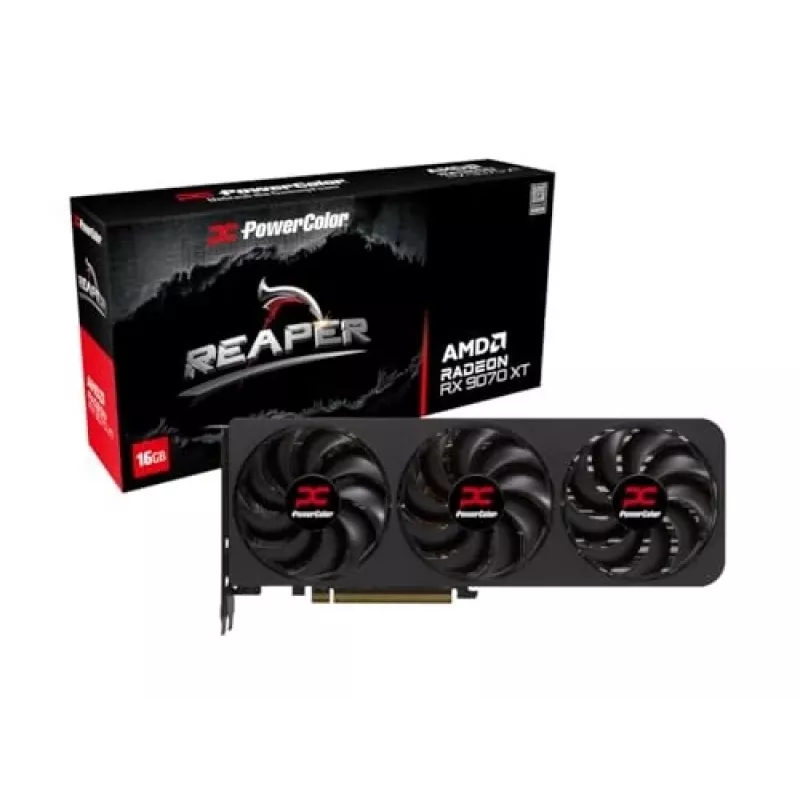 Tarjeta gráfica PowerColor Radeon RX 9070 XT 16 GB GDDR6, PCIe x16 5.0, 256 bits, 289 mm, 3 ventiladores