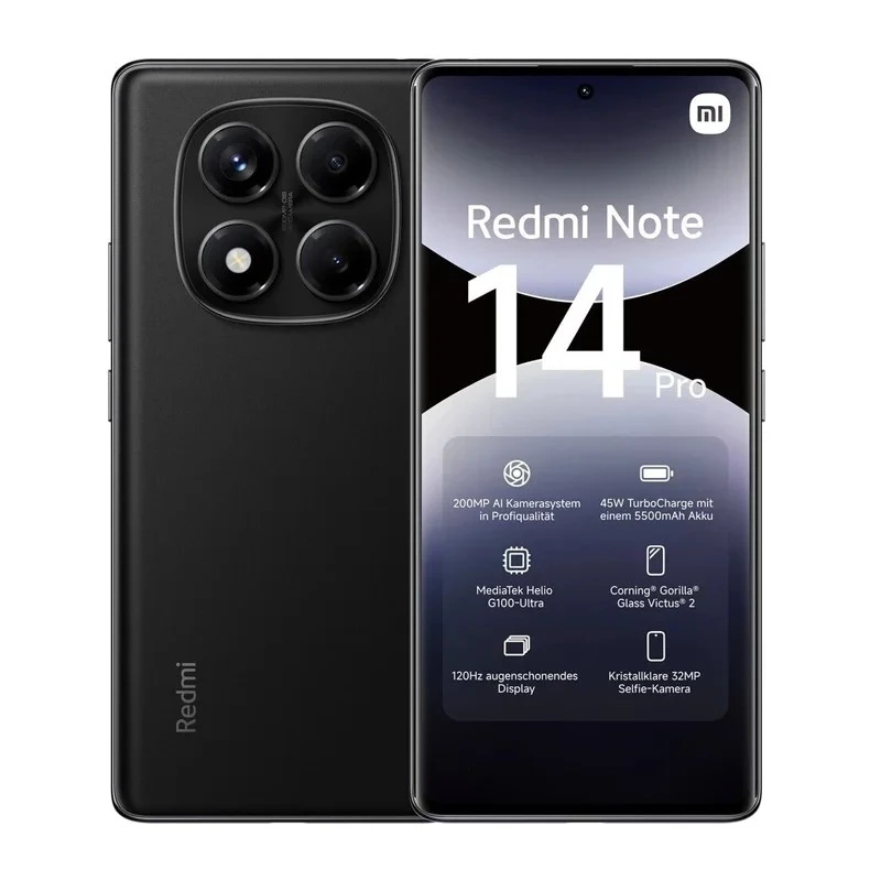 Xiaomi Redmi Note 14 Pro 4G teléfono inteligente 8 GB RAM 256 GB, 6,67" AMOLED, 200 MP, 5500 mAh, Dual SIM híbrida, Android 14, azul océano